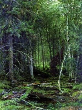 Ivan Ivanovich Shishkin Painting - backwoods 1872 classical landscape Ivan Ivanovich